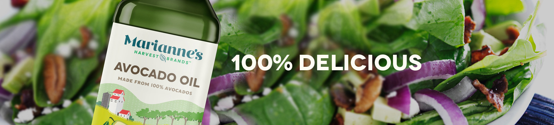 Salad and Marianne\'s Harvest Brand Avocado Oil